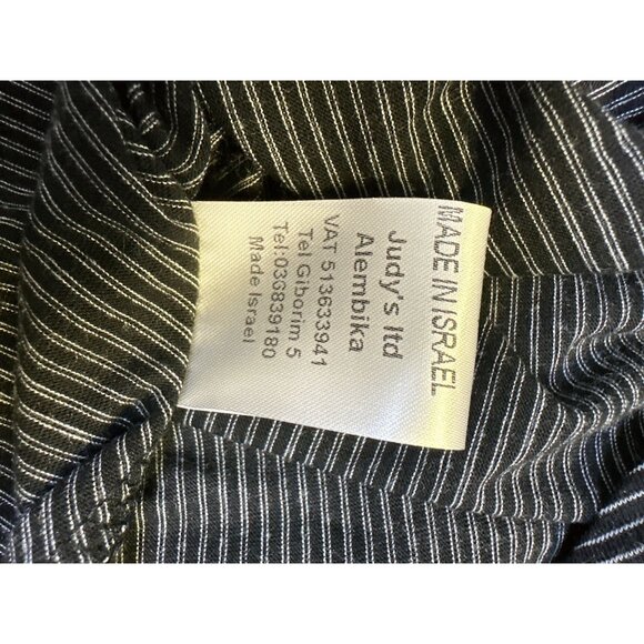 Alembika Black & White Striped Sleeveless Tunic Blouse w/front pocket - Picture 10 of 10